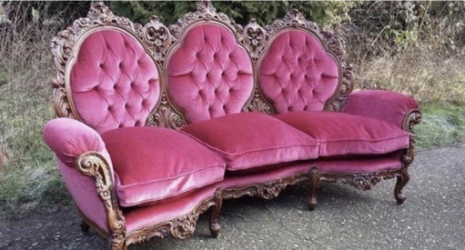 Barok bank met fauteuils