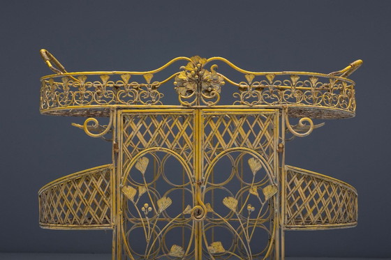 Image 1 of Carrito de servicio antiguo de hierro fundido, Francia, principios del siglo XX