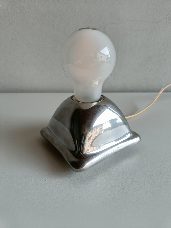 Image 1 of NAVA “How Light Fusion” minimalist solid metal table lamp, Italy 1990s/2000s