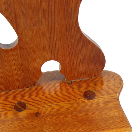 Image 1 of Folk Style Dining Chair In Wood, Czechoslovakia 1973