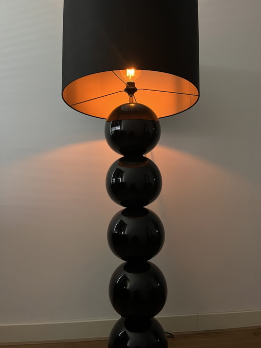 Stout Verlichting Milano Bollen Vloerlamp Zwart -Champagne Dimbaar
