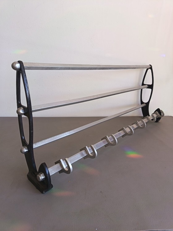 Appendiabiti e porta cappelli da parete in stile Bauhaus di metà secolo – Art Deco, Aluminium (photo 24 of 24)