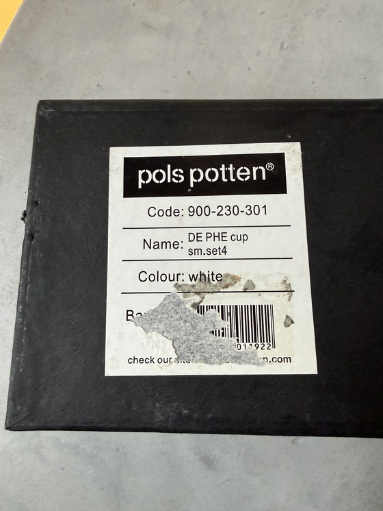 Image 1 of Piet Hein Eek – Pols Potten PHE-Becher – 4er-Set – weiß