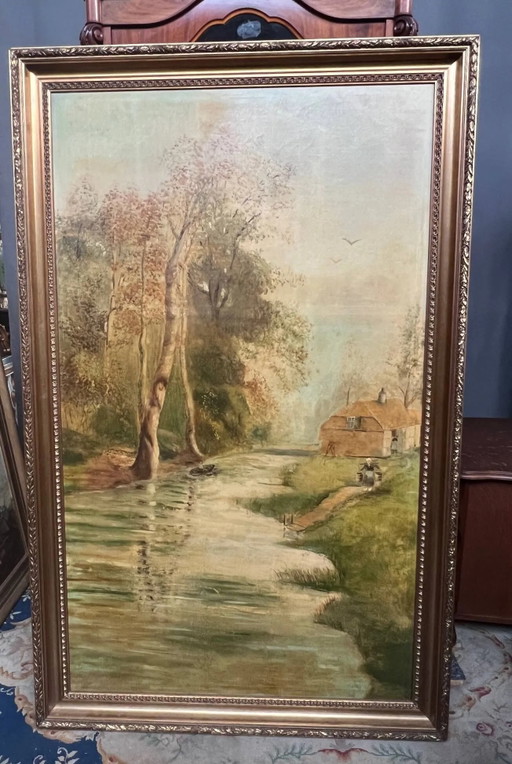 Groot boslandschap aangegeven – schilderijen tekeningen, Canvas (photo 2 of 7)