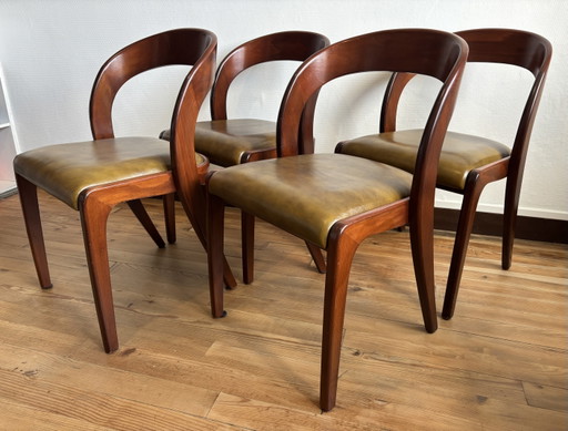 Sillas modelo góndola de Baumann – eetkamerstoelen, Wood, Skai