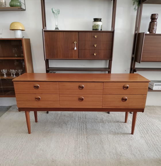 Image 1 of Vintage Deens design teakhouten sideboard, dressoir 