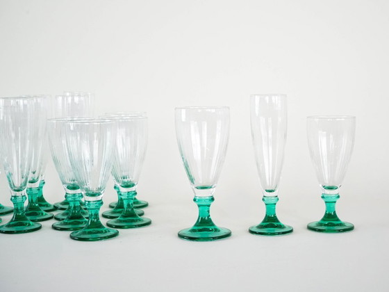 Image 1 of Set di bicchieri da vino e champagne, anni '70, made in Italy