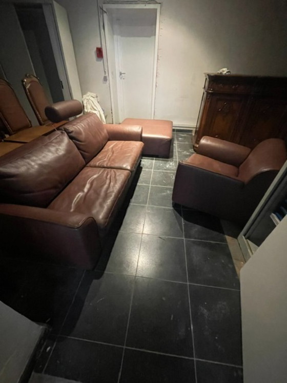Salon en cuir Walter Knoll, Coins salon, Marron (photo 5 sur 5)