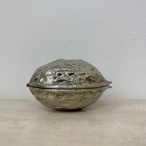 Set of 2 vintage ovoid glass table lamps, 1970