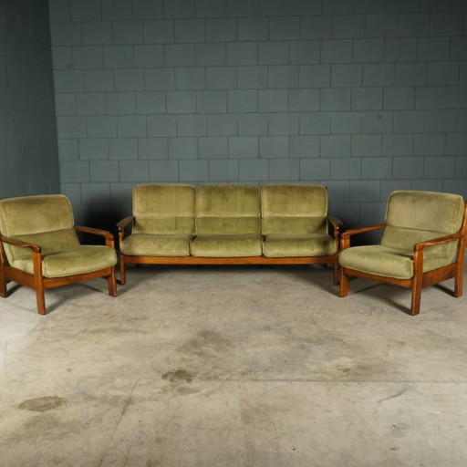 Vintage Danish sitting area/seating group – walnut – 1960s/70s