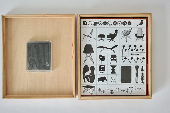 Image 1 of Vitra, Eames Rubber Stamp Set in Original Wooden Box