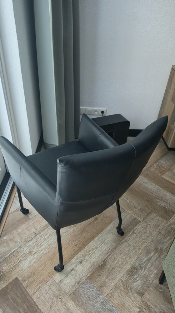 Enzo Luca Dining chairs - Black leather – Metal (photo 4 of 5)