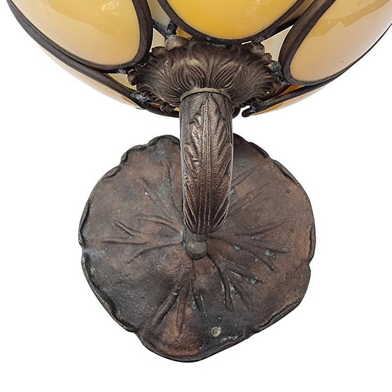 Applique francese Art Nouveau a ninfea – Vetro, Bronzo (photo 5 of 7)