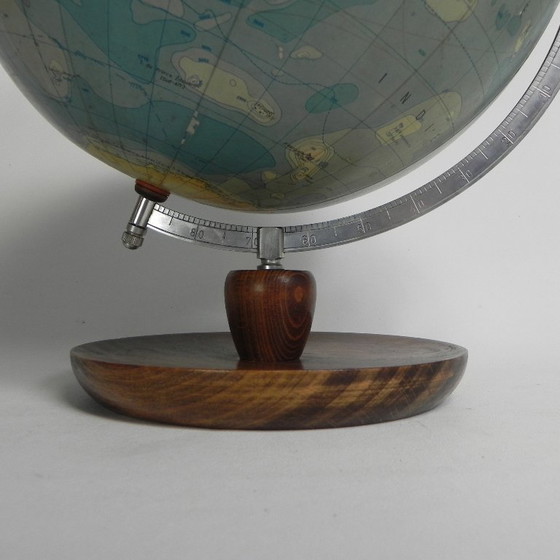 Image 1 of Rath Globe Made of Papier-Mache on Wooden Base, 1960s