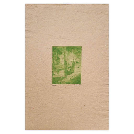 Monique Pehem (Breton-Prouté) Gravure Signée L'Arbre Mort 1979 – lithos zeefdrukken, Paper