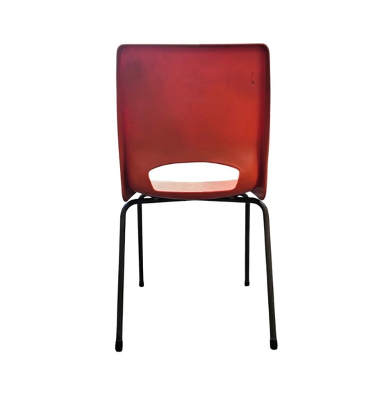 4 x Philippus Potter stacking chairs for Ahrend / Moulded seat / 1970s – Folding chairs (photo 14 of 14)