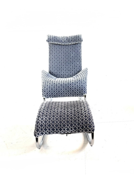 Image 1 of Vintage design rocking chair + ottoman '80