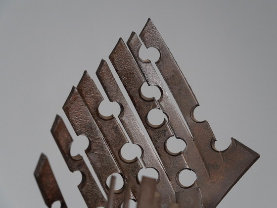 Abstract Constructivistische IJzeren Beeldhouwkunst, Gesigneerd CH, Nederland, Jaren 60 – I (photo 5 of 8)