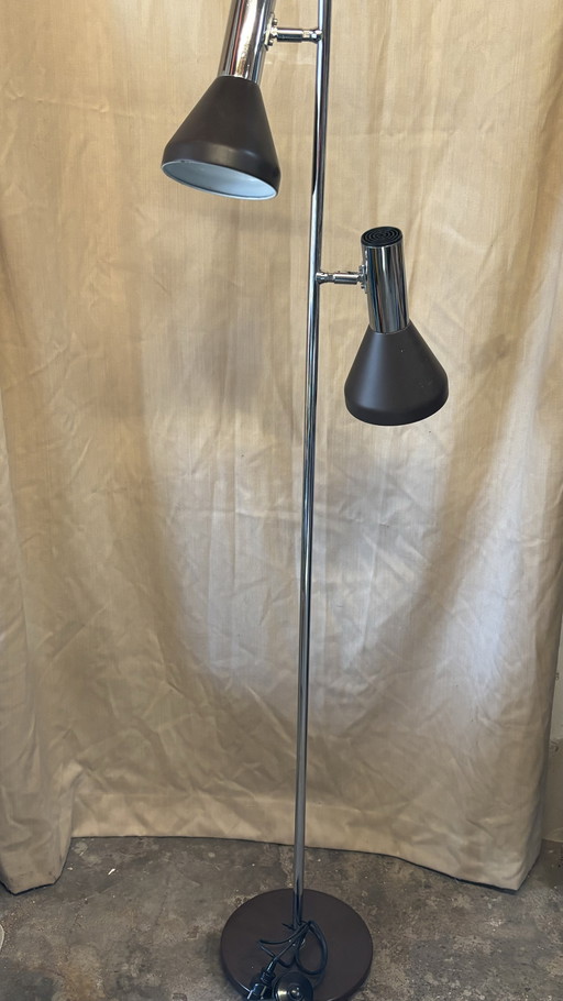 Vintage verchroomde vloerlamp