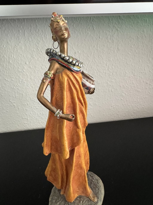 African Women Decorative Figurine / Sculpture Handmade