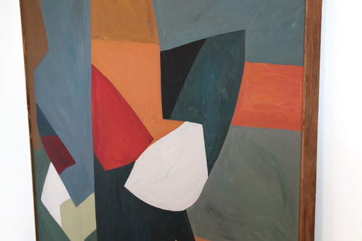 Grande peinture abstraite colorée