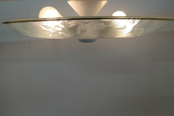 Image 1 of Large vintage 1960s/70s glass ceiling light.