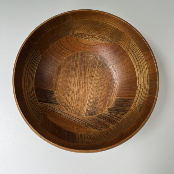 Image 1 of Set à salade scandinave vintage, saladier et couverts en teck, Suède, années 60