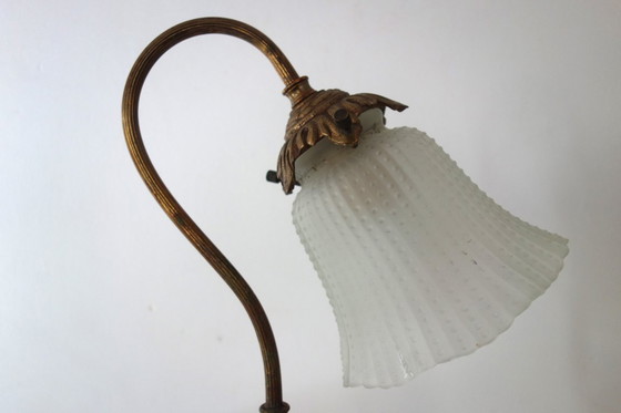 Image 1 of Art Deco brass cherub or angel lamp