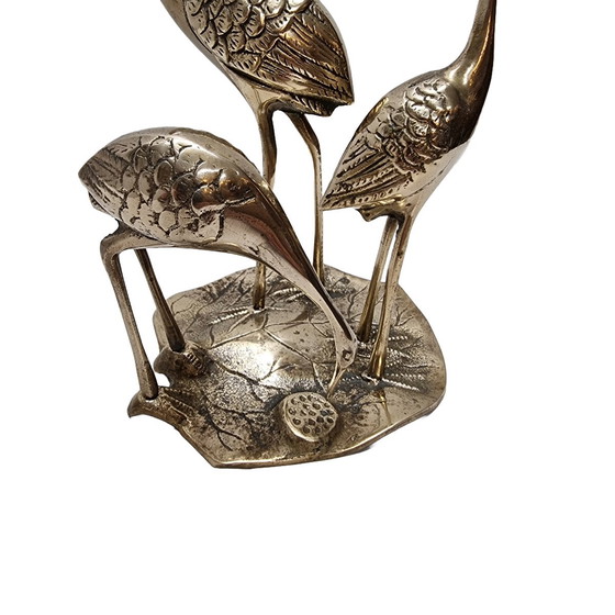 Image 1 of Hollywood Regency Vögel aus Messing