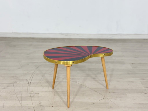 Tavolo a forma di rene, portavasi, tavolino laterale, contenitore, stile moderno di metà secolo