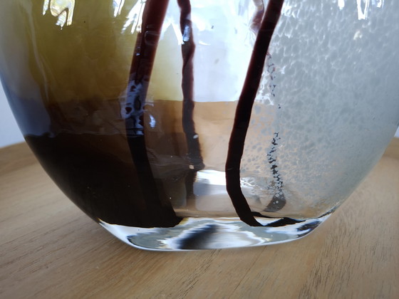 Image 1 of Substantiële Mondgeblazen Design Vaas - Scandinavische Stijl - Jaren '50/'60