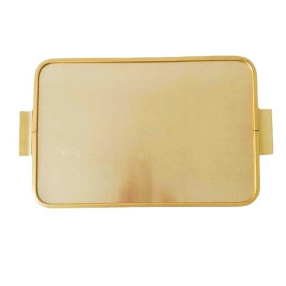 Image 1 of Hollywood Regency gold tray Woodmet style 1960's