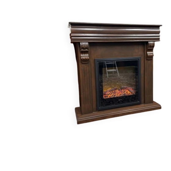 Classic English Decorative Fireplace, Decorative Objects, Brown, Chesterfield (photo 2 of 19)