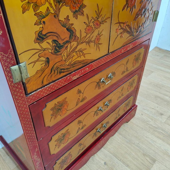 Credenza nuziale cinese vintage Chinoise – Credenze con vetrina, Wood (photo 19 of 21)