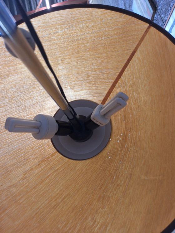 Image 1 of Herda staande schemerlamp met houten fineerkap