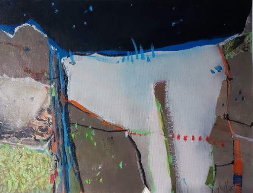 Acryl mixed media - Cliff