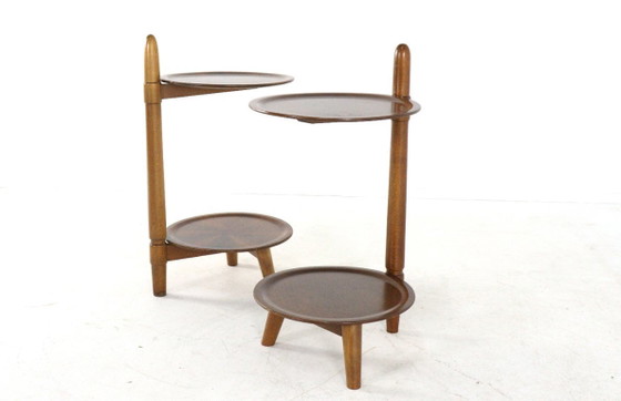 Image 1 of Set van 2 Edmund Jørgensen voor Patent ANM bijzettafeltje / nachtkastjes vintage Deens