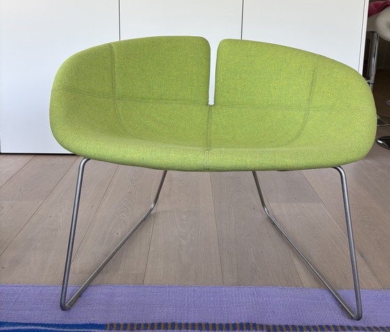 Image 1 of Moroso Fjord Fauteuils (3) Lime Green Stof