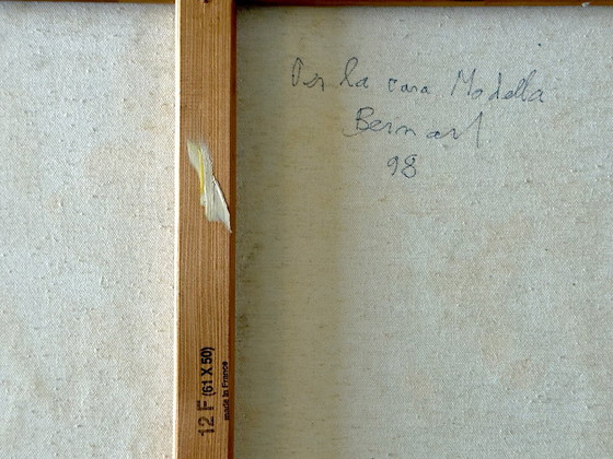 Bernard Damiano, Personaggi su sfondo blu, 1998, Dipinti e disegni, Tela, Abstract (foto 5 di 6)