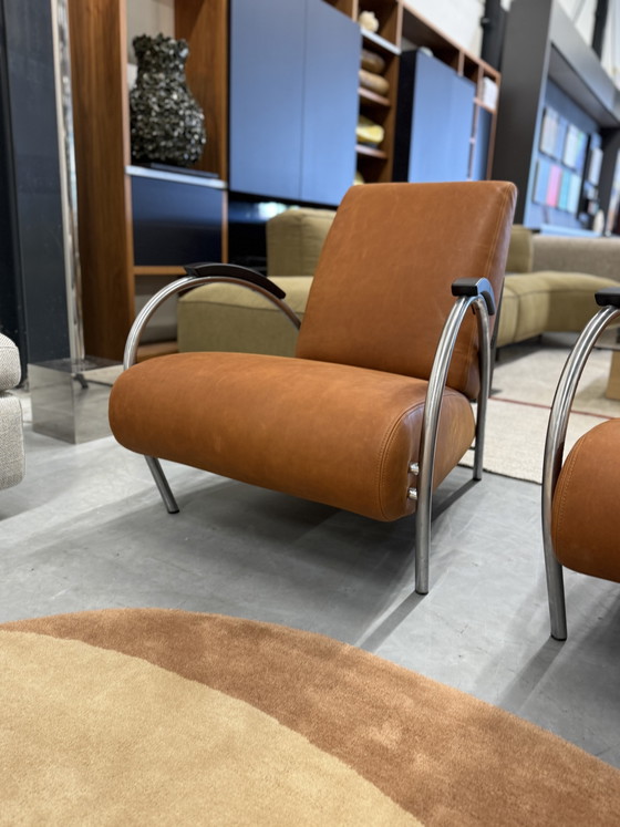 Image 1 of 2 Gelderland 5770 Lotus fauteuil bruin leer