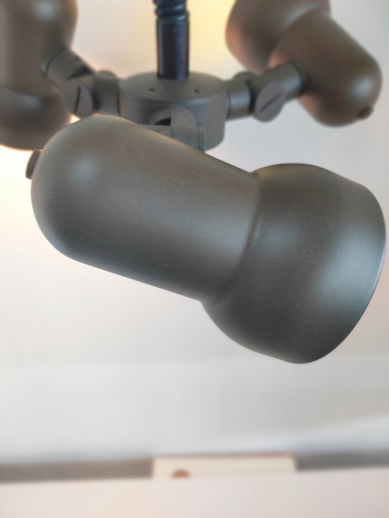 Image 1 of Vintage original Hüstadt Leuchten 3 spots ceiling lamp (height adjustable)