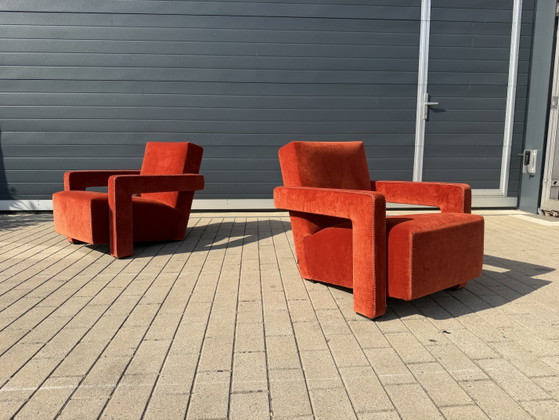 Image 1 of 2x Cassina Utrecht chair Terracotta, Gerrit Rietveld MINT CONDITION!