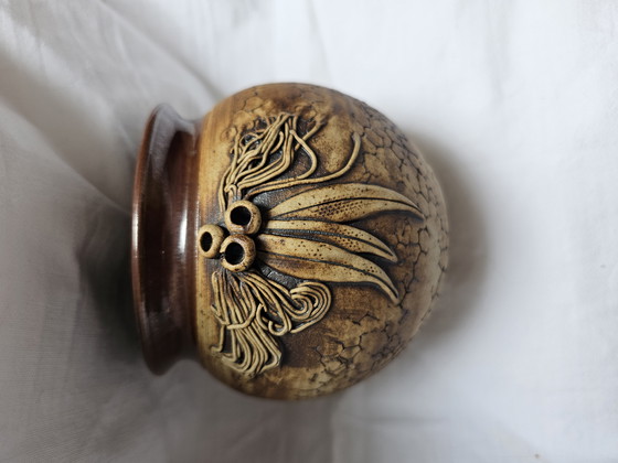 Image 1 of Gum leaf Wartook Pottery jar