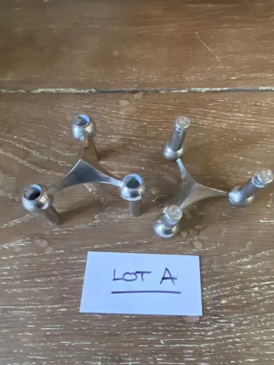 Image 1 of Lotto A set di 2 candelieri modulari NAGEL 1970