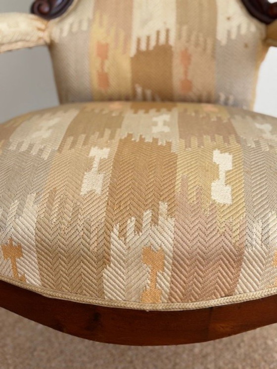 Image 1 of FAUTEUIL BIEDERMEIER MAJESTUEUX avec DOSSIER DE 80 cm