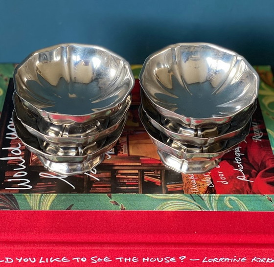 Image 1 of Set of 6 vintage butterfly dessert cups