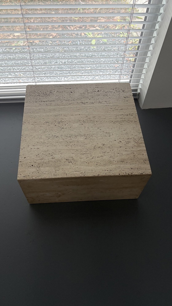 Image 1 of Travertine coffee table 60 by 60