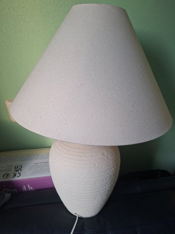 Mooie Witte Keramische Tafellamp – Afkomstig Uit De VS – Tafellampen, Canvas (photo 4 of 5)