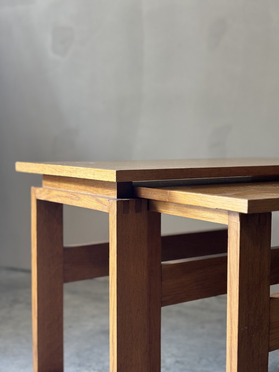 Image 1 of Set of 2 wooden side tables - sleek and functional design