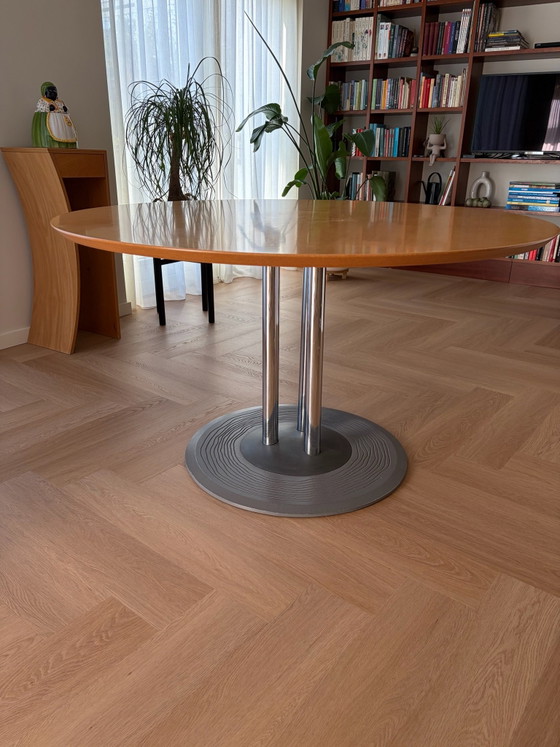 Tavolo da pranzo Leolux (130 cm) con 4 sedie da pranzo Leolux – Set da pranzo, Pelle, Metallo (photo 8 of 11)
